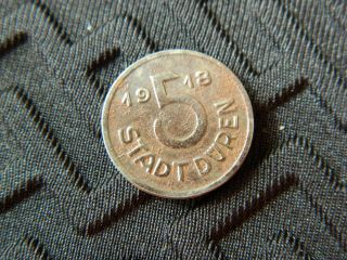 Germany Notgeld 5 Pfennig 1918 Coin - Duren - (4004) photo
