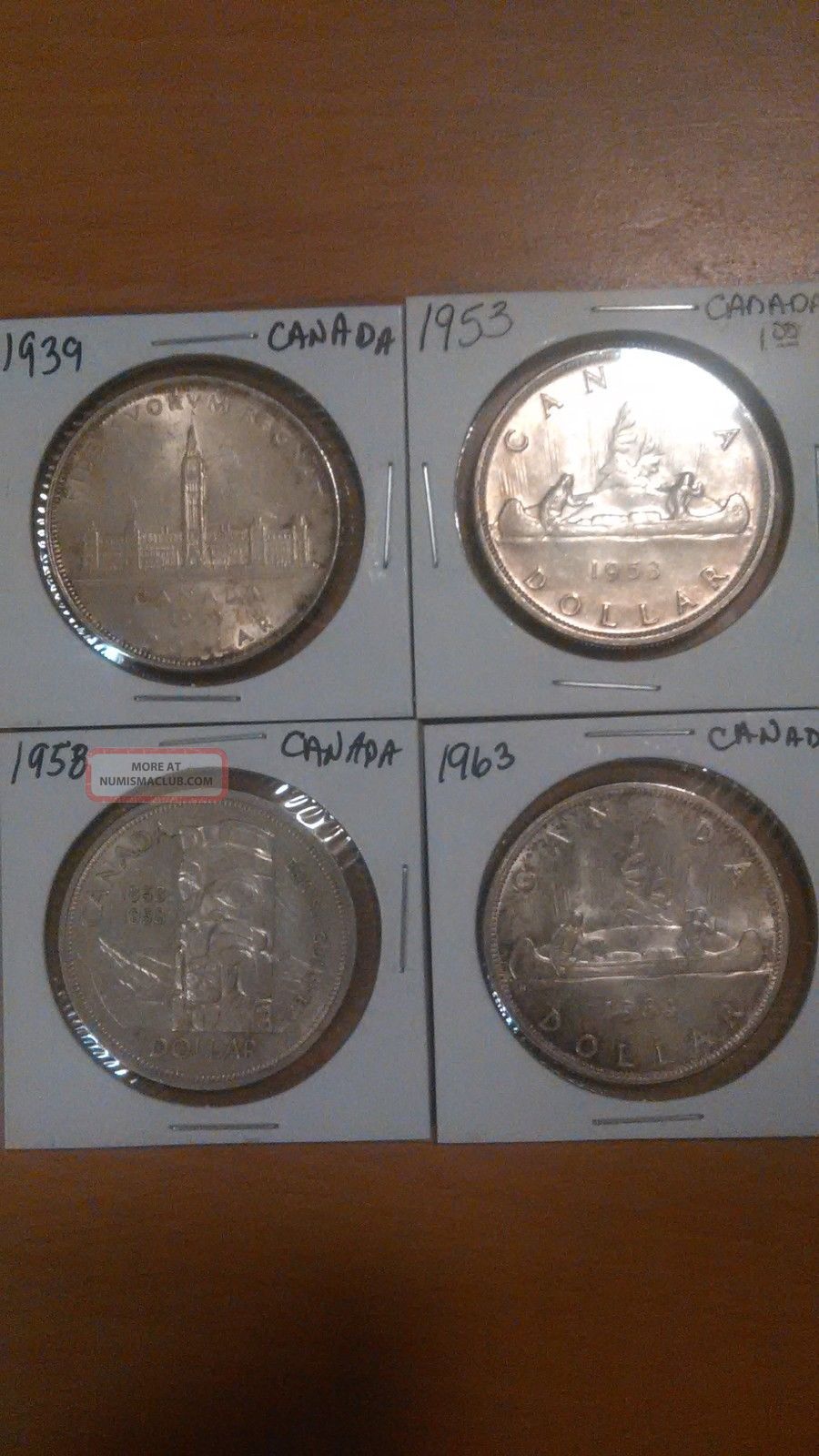 4 Canadian Silver Dollars Coins: Canada photo