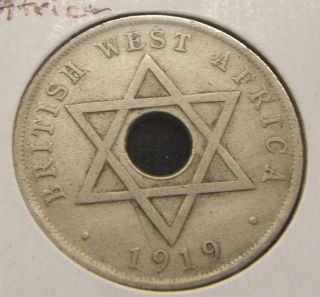1919 British West Africa 1 Penny Vf - Xf Scarce photo