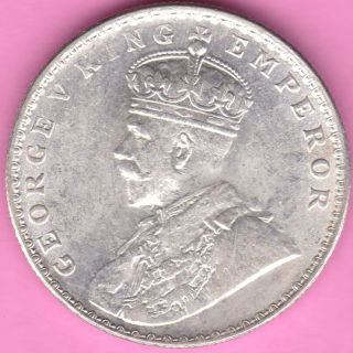 British India - 1916 - King George V - One Rupee - Rarest Silver Coin - 57 photo