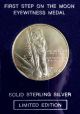 Franklin ' First Step On The Moon ' Eyewitness Sterling Silver Medal W/coa Exonumia photo 4