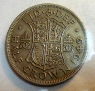 Circulated 1/2 Crown From Great Britain Dated 1949 You Grade Please photo