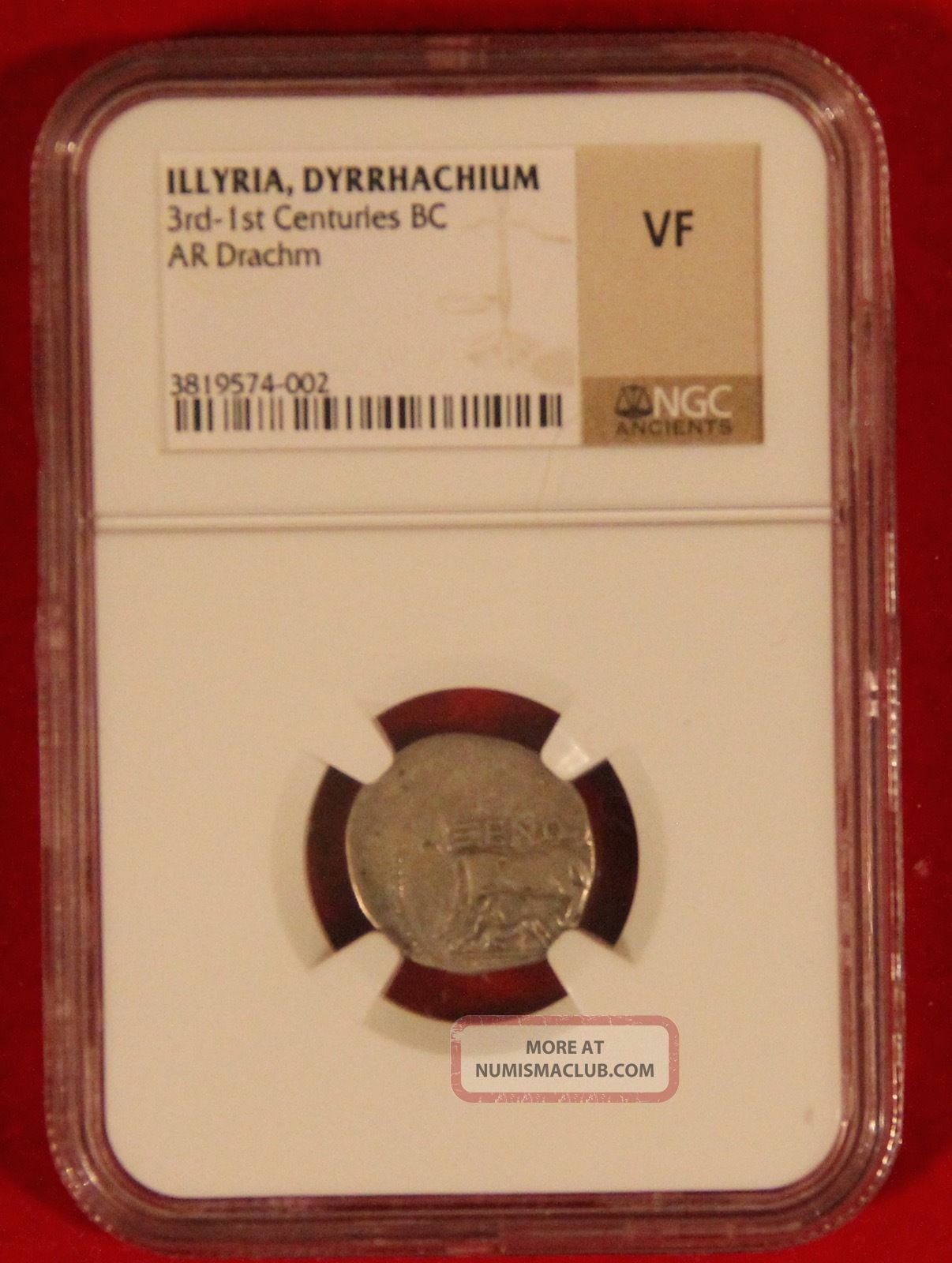Greek Region Illyria Dyrrhachium Ar Drachm 125 - 65bc Ngc Vf Coins: Ancient photo