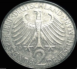 West Germany - Brd - German 1960j 2 Mark Coin - Great Coin - Max Planck photo