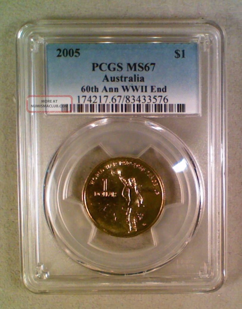 2005 Australia $1.  00 Dollar Pcgs Ms67 Australia photo