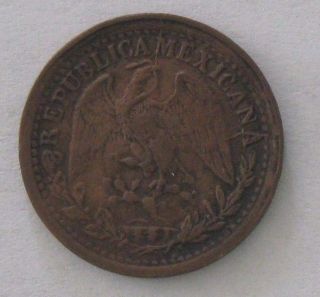 1905 - C Mexico 1 Centavo Coin; Low Mintage Choice Vf photo