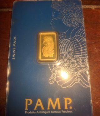 Pamp Suisse 2.  5 Gram 999.  9 Gold Bar photo