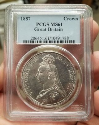 1887 Great Britain Crown Pcgs Ms 61 photo