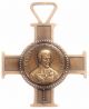 The Good Shepherd & Saint Cecilia - Exquisite Antique Bronze Cross Medal Pendant Exonumia photo 1