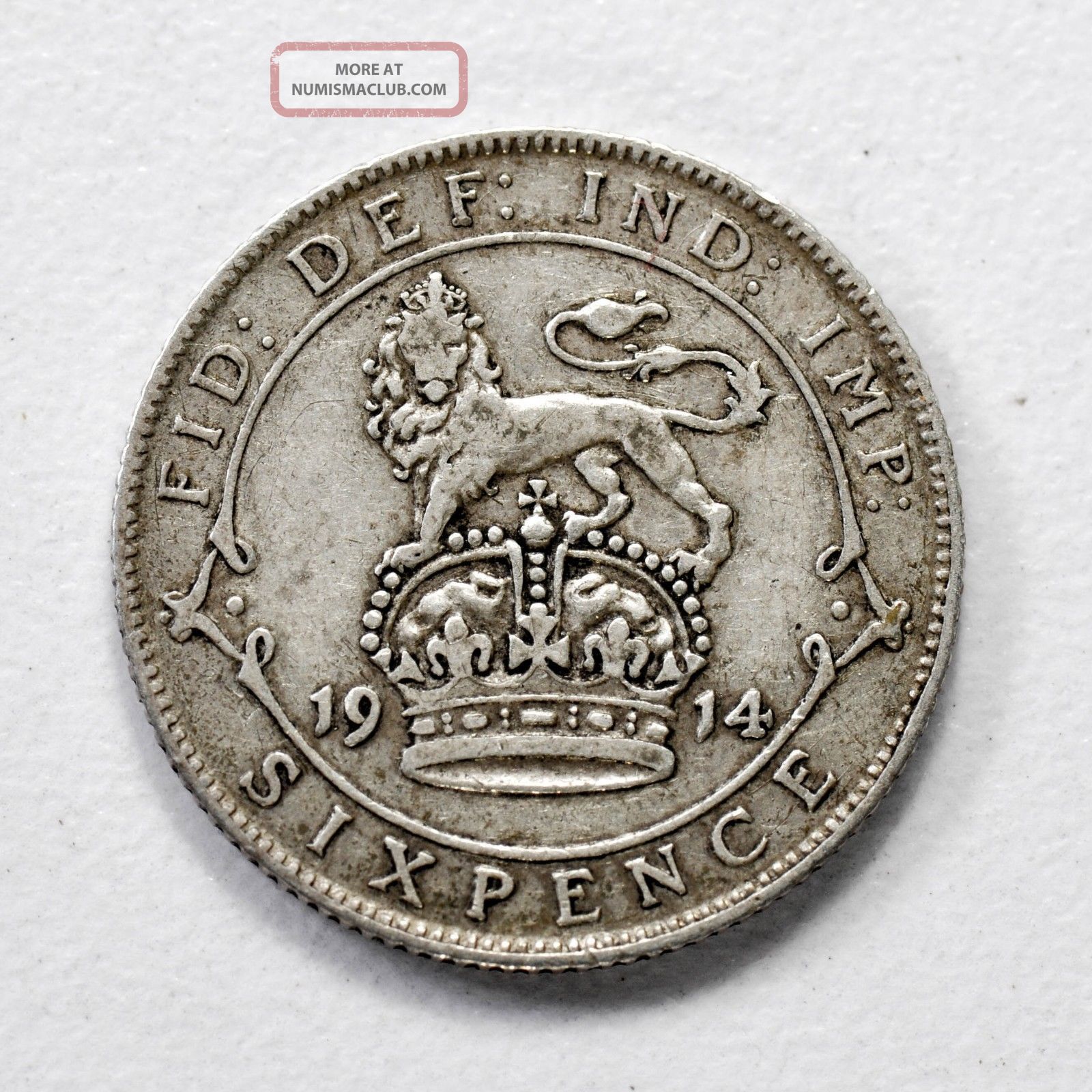 Gb George V Silver (. 925) Sixpence - 1914,  [1914 - 6d] UK (Great Britain) photo