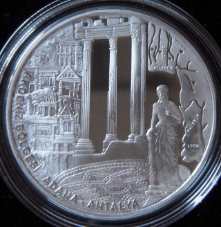 Mediterranean Region Of Anatolia - 31.  1 Gram Silver Comm.  Coin - Turkey 2008 photo