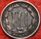 1874 Philadelphia Nickel Three Cent Coin Three Cents photo 1