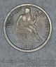 1875 Love Token Engraved Hj Silver On Liberty Seated Dime 10c Exonumia photo 1