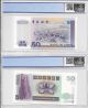 Hong Kong,  Scb & Boc - $50,  1999 & 1998.  Same No.  138281.  Pcgs 66opq & 65opq. Asia photo 1