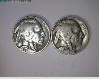 1930 P S 5c Buffalo Nickels (50 - 97) photo