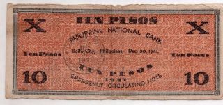 Philippines Iloilo 1941 10 Pesos S309 Pre - Surrender C/s Misamis,  Occ. ,  Bonifacio photo