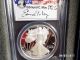 2005 W Silver American Eagle Pr69dcam Pcgs Ed Moy Signed Proof 1oz Us Coin Coins photo 1