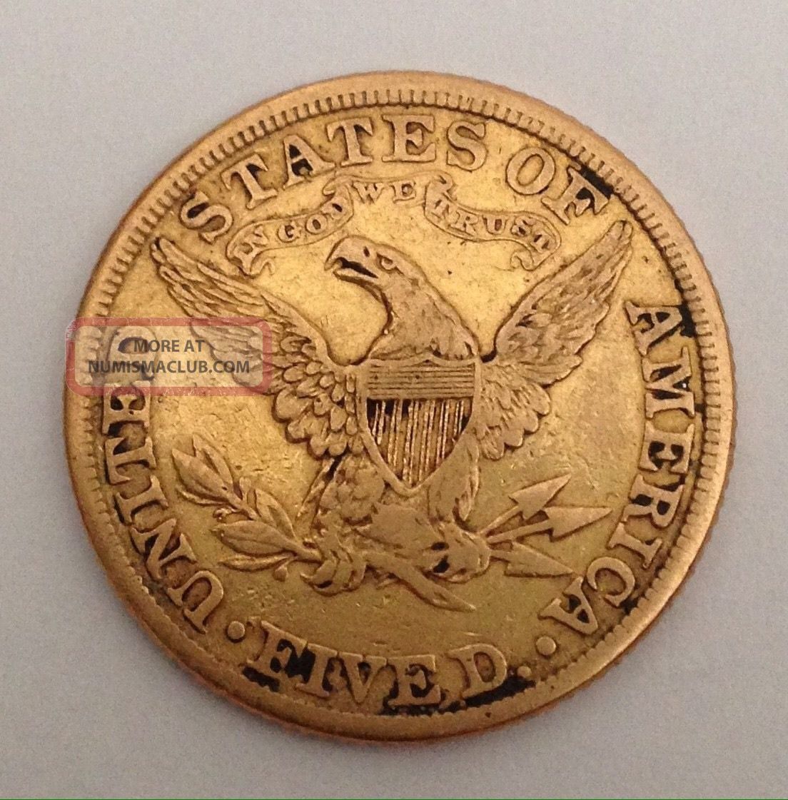 1881 Half Eagle Liberty Head $5 Dollar Gold Coin