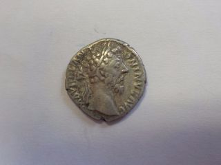 Roman Imperial Ar Silver Denarius Coin Of Marcus Aurelius Mars photo