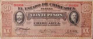 México 20 Pesos Estado De Chihuahua photo