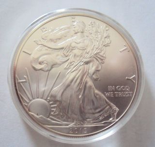 2015 American Silver Eagle.  999 1 Oz $1 Silver Bullion Coin In H40 Holder photo