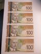 2004 Canadian Consecutive 100$ Dollar Banknote Crispy And Uncirculated Canada photo 5