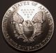 1986 American Silver Eagle 1 Oz.  999 Silver 1st Year Inaugural Issue Coin Bu Platinum photo 1