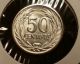 1953 El Salvador 50 Centavos.  Lustrous Gem Bu White.  90 Silver.  One Year Type El Salvador photo 4