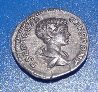 Geta As Caesar Roman Emperor 198 - 209 Denarius Ancient Roman Silver Coin Scarce photo