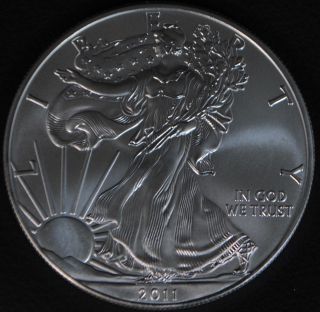 2011 Silver American Eagle - 1 One Troy Ounce Oz.  999 Fine Bullion Round Coin photo