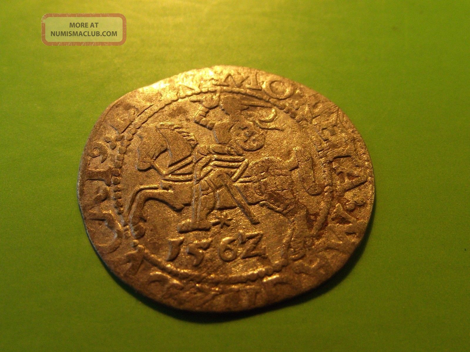 Lithuania Poland 1562 Silver 1/2 Grosz Sigismund Ii Augustus Silver Medieval Coi Coins: Medieval photo