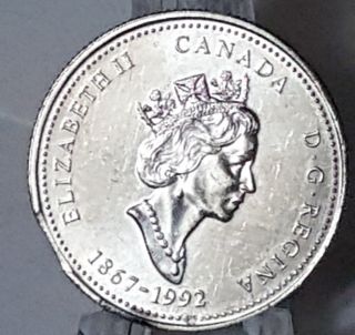 1992 Canada Twenty Five Cent Error Coin Clipped Planchet - Pei 25c photo