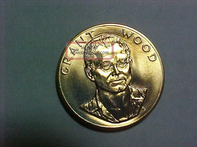 1980 American Arts Commemorative Grant Wood One Troy Ounce Gold Coin Gold photo