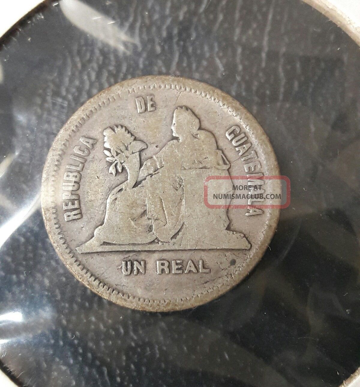 Guatemala 1891 1 Real Silver Coin.  Un Real De Plata North & Central America photo