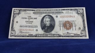 1929 $20 National Currency 