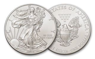 2014 Usa 1 Oz Silver Dollar (. 999) - Liberty Eagle photo