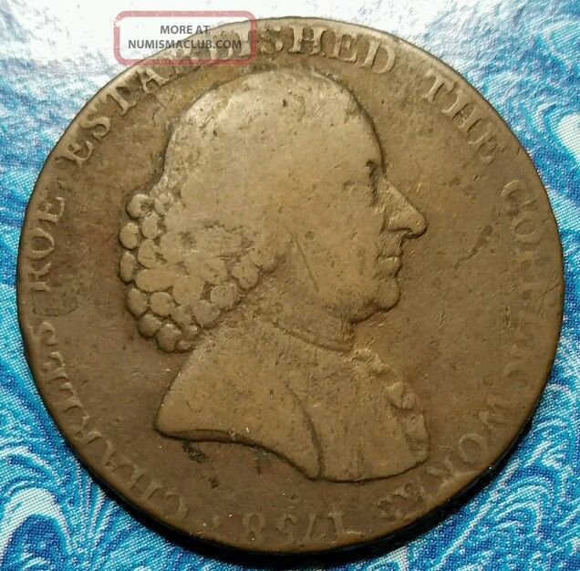 1791 Great Britain Cheshire Macclesfield Half Penny Conder Token D&h 30 UK (Great Britain) photo