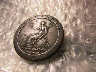 1797 Great Britain George Lll Cartwheel Penny Coin photo