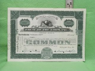 Fruit Of The Loom,  Inc.  1945 Common Stock 1 Shares Certificate Near photo