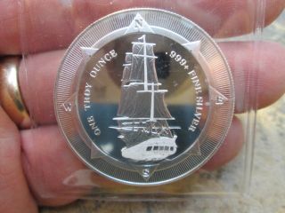 2017 Zealand Hms Bounty 1 Oz.  999 Silver Bu Round Very Limited Bullion Coin photo