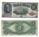 1917 Series $2 Two Dollar Bill Large Size Banknote Red Seal Very Fine Large Size Notes photo 2