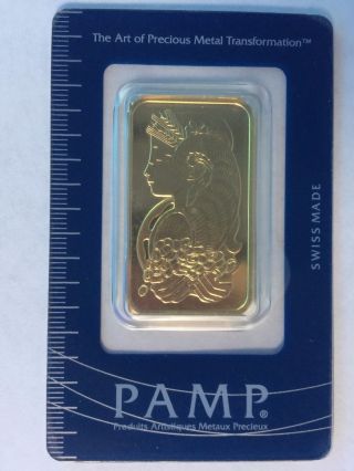 1 Oz Pamp Suisse Gold Bar.  9999 Fine (in Assay) Pamp Suisse Gold photo