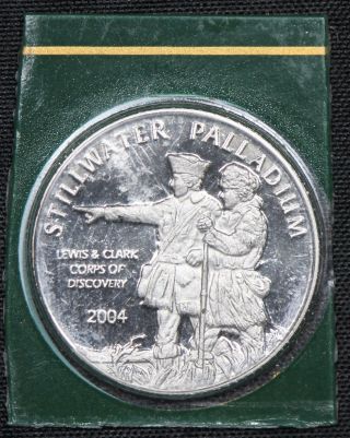 2004 Stillwater 1/10th Oz.  9995 Palladium Lewis & Clark Corps Of Discovery photo