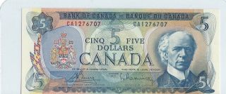 1972 Bank Of Canada 5$ Unc photo