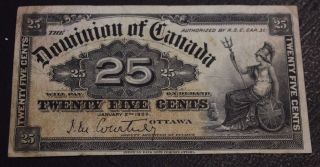 25 Cents 1900 Dominion Of Canada Dc - 15a Countney F,  Stain photo