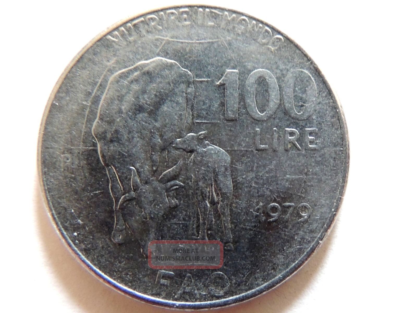 1979 Italian One Hundred 100 Lire Coin 1979-italian-one-hundred-100-lire-coin