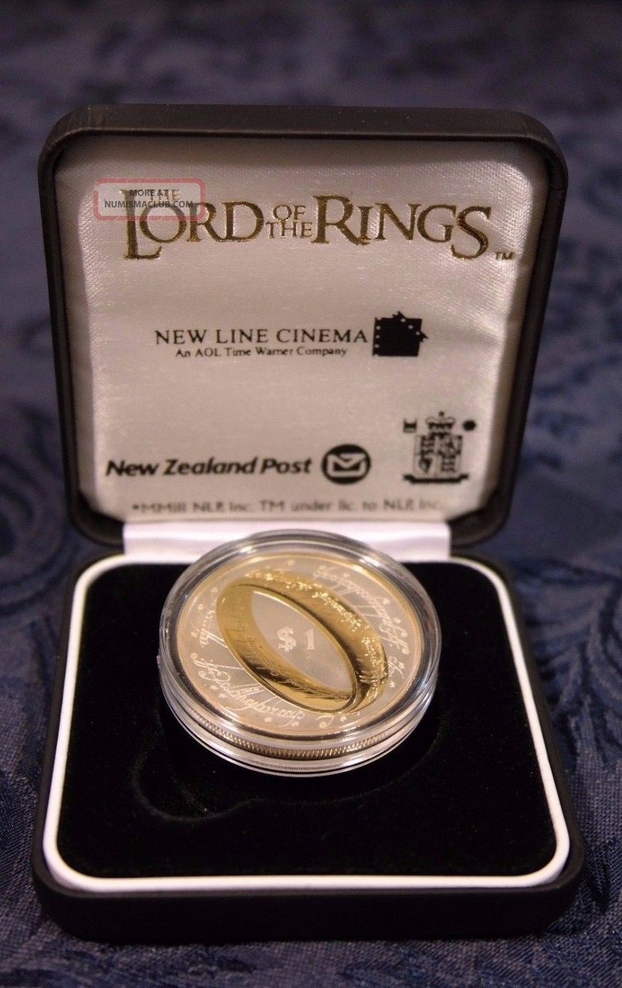 2003 Lord Of The Rings $1.  00 Silver Proof Coin,  Display Case One Ring Australia & Oceania photo