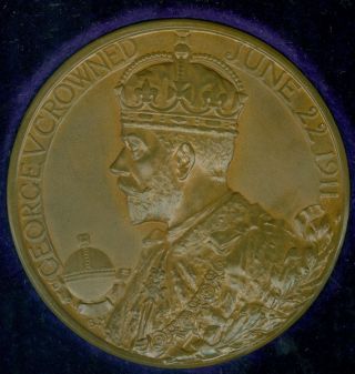 1911 British Medal Issued For The Coronation Of King George V,  By B.  Mackennal photo