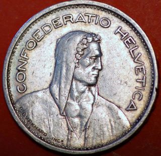 Switzerland Confederatio.  Helvetia.  5 Francs 1931 B photo