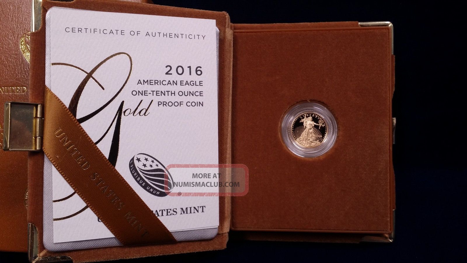 2016 American Gold Eagle One - Tenth Once Proof And Gold photo